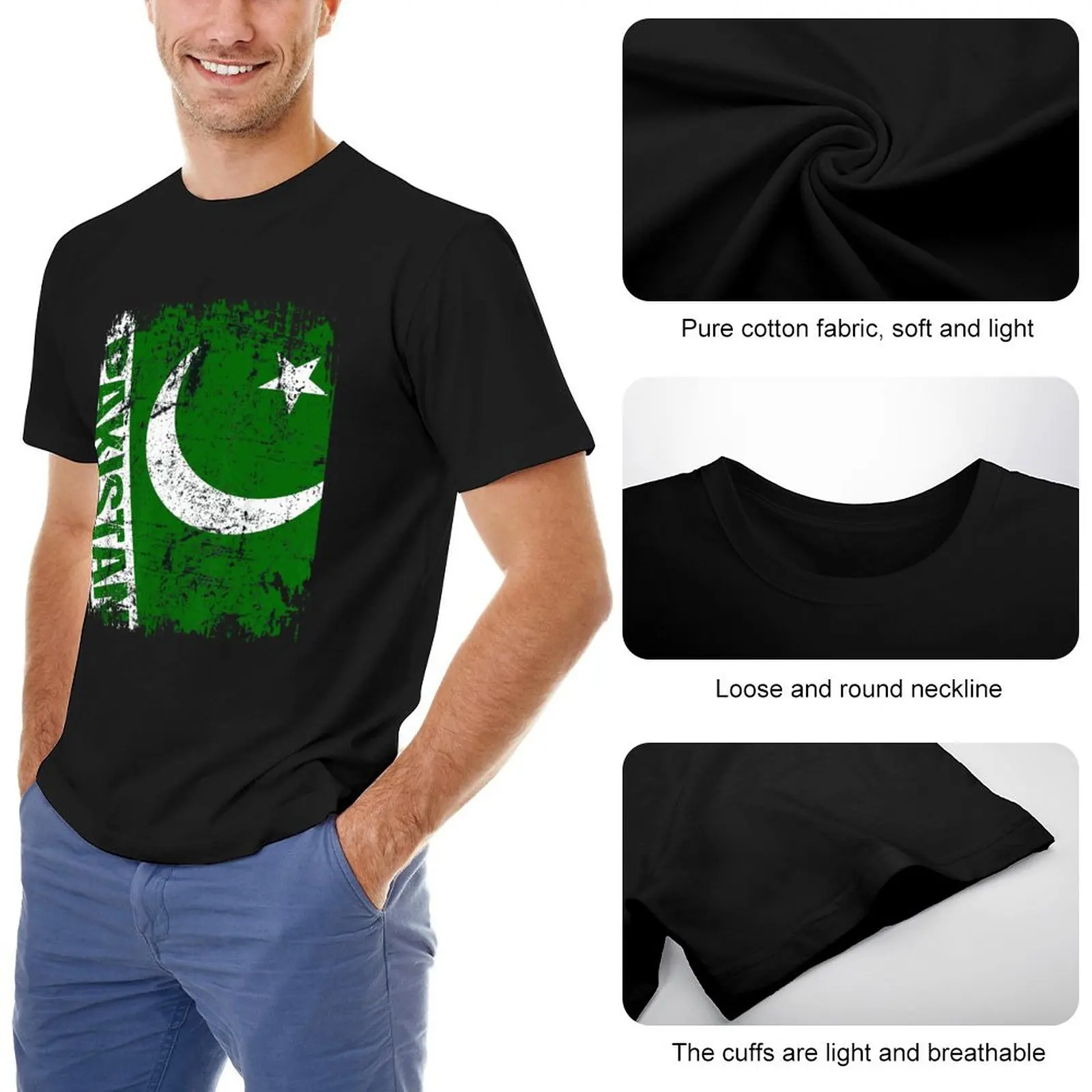 More Design Pakistan Flag Pakistani Men Tshirt Tees T-Shirt O-neck T Shirts Women Boys Clothing 100% Cotton - Image 5